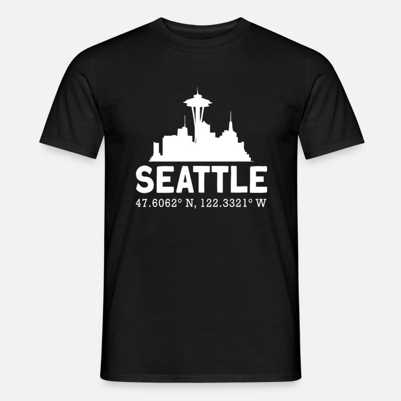Seattle - Männer T-Shirt - Schwarz