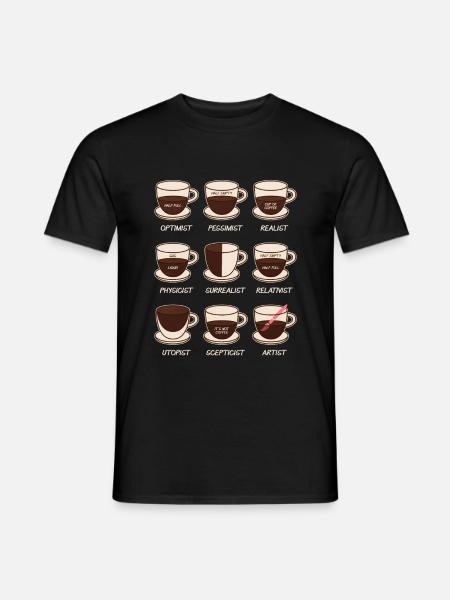 Kaffee - Männer T-Shirt - Schwarz