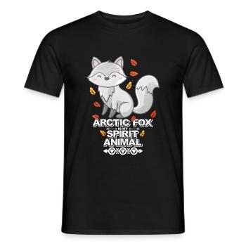 Polarfuchs - Männer T-Shirt - Schwarz - Vorne - AI Model Male 178 light (178cm)