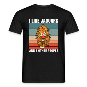 Jaguar - Männer T-Shirt - Schwarz - Vorne - AI Model Male 178 light (178cm)