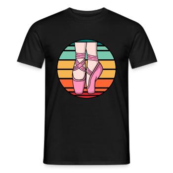 Chaussures à pointe de ballet - T-shirt homme - noir - Devant - AI Model Male 178 light (178cm)