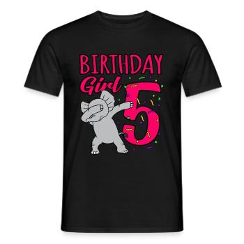 5. Geburtstag - Männer T-Shirt - Schwarz - Vorne - AI Model Male 178 light (178cm)