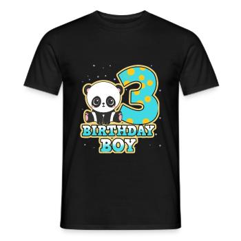 Anniversaire 3 - T-shirt homme - noir - Devant - AI Model Male 178 light (178cm)