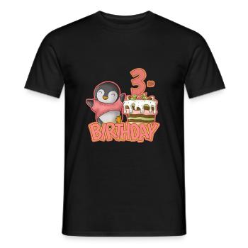 3ème anniversaire - T-shirt homme - noir - Devant - AI Model Male 178 light (178cm)