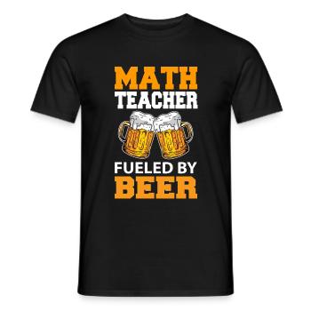 Professeur de mathématiques Bière - T-shirt homme - noir - Devant - AI Model Male 178 light (178cm)