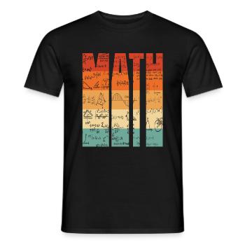 Mathematics - Men's T-Shirt - black - Front - AI Model Male 178 light (178cm)
