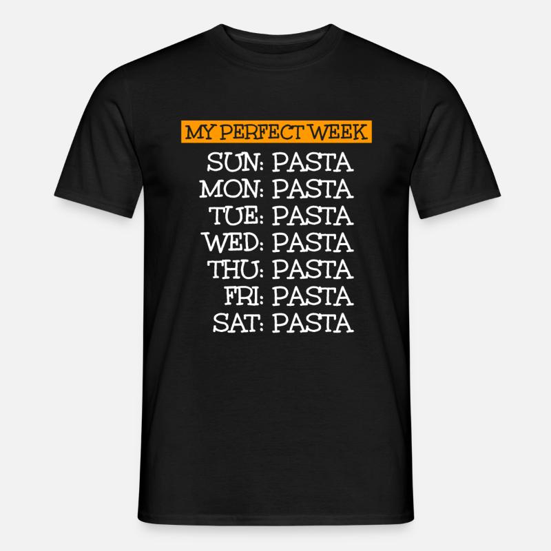 pasta - T-shirt uomo - nero