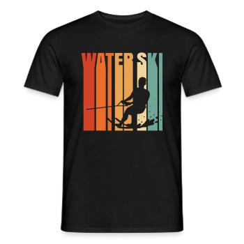 Water ski - Men's T-Shirt - black - Front - AI Model Male 178 light (178cm)