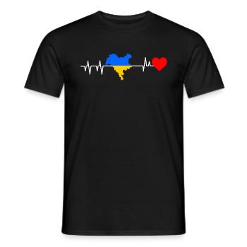 Kiew Herzschlag Geschenk - Männer T-Shirt - Schwarz - Vorne - AI Model Male 178 light (178cm)
