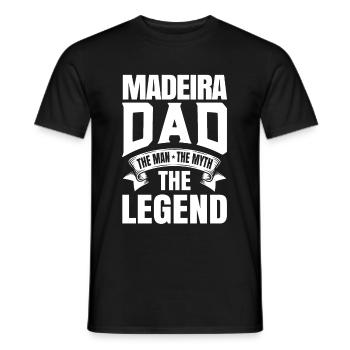 Cadeau de père de Madère - T-shirt homme - noir - Devant - AI Model Male 178 light (178cm)