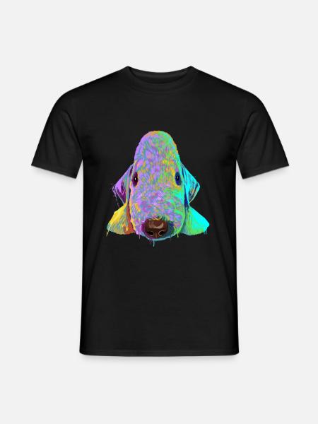 Spalsh Dog Bedlington Terrier - Men's T-Shirt - black