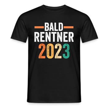 Rente 2023 Pension Pensionär Ruhestand Rentner - Männer T-Shirt - Schwarz - Vorne - AI Model Male 178 light (178cm)
