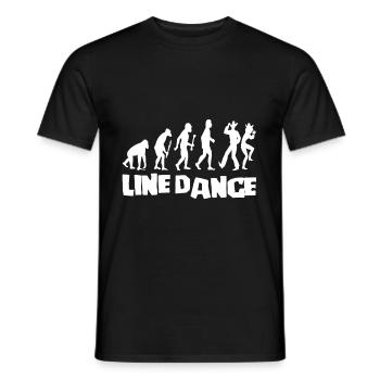 Linedance evolution - Men's T-Shirt - black - Front - AI Model Male 178 light (178cm)