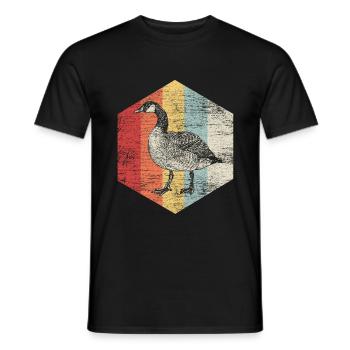 Gans - Männer T-Shirt - Schwarz - Vorne - AI Model Male 178 light (178cm)