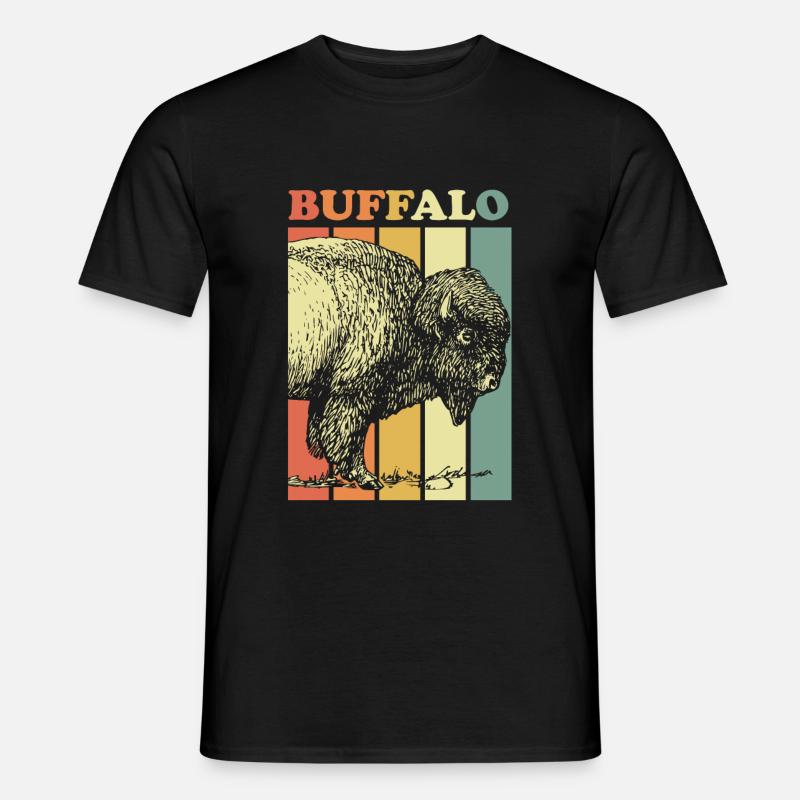 Büffel - Männer T-Shirt - Schwarz