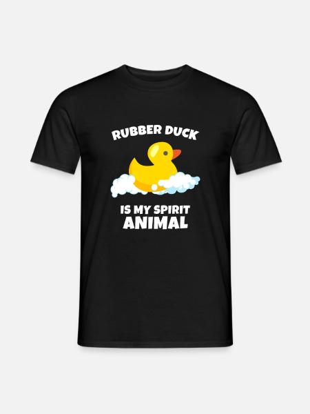 Badeente Spirituelles Tier - Männer T-Shirt - Schwarz