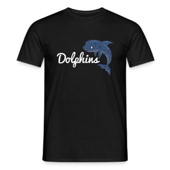 Delphin - Männer T-Shirt - Schwarz - Vorne - AI Model Male 178 light (178cm)