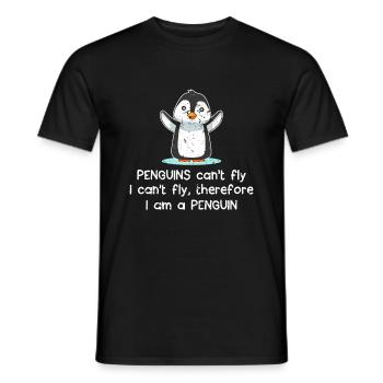 Pinguin Tier - Männer T-Shirt - Schwarz - Vorne - AI Model Male 178 light (178cm)