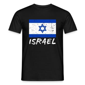 Israel - Men's T-Shirt - black - Front - AI Model Male 178 light (178cm)