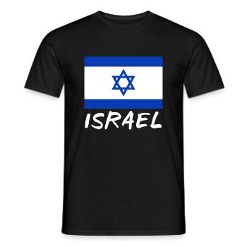 Nation des terres d'Israël - T-shirt homme - noir - Devant - AI Model Male 178 light (178cm)