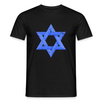 star of David - Men's T-Shirt - black - Front - AI Model Male 178 light (178cm)