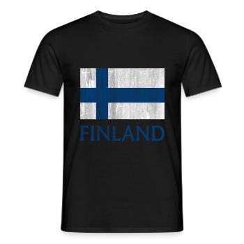 Finlande Scandinavie - T-shirt homme - noir - Devant - AI Model Male 178 light (178cm)
