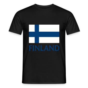 Drapeau finlandais - T-shirt homme - noir - Devant - AI Model Male 178 light (178cm)