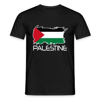 Palestine Flag Independence - Men's T-Shirt - black - Front - AI Model Male 178 light (178cm)