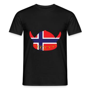 Wikinger Norwegen Flagge - Männer T-Shirt - Schwarz - Vorne - AI Model Male 178 light (178cm)