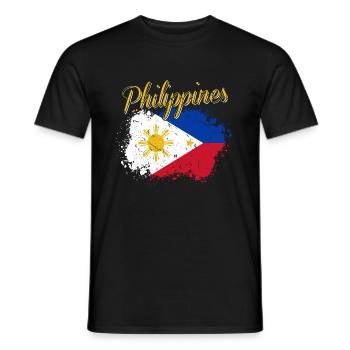 Philippines Philippine - T-shirt homme - noir - Devant - AI Model Male 178 light (178cm)