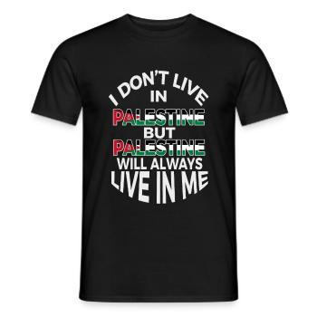 Palestine life - Men's T-Shirt - black - Front - AI Model Male 178 light (178cm)