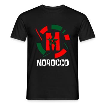 Maroc - T-shirt homme - noir - Devant - AI Model Male 178 light (178cm)