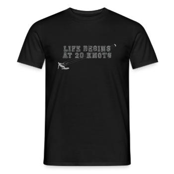 Kitesurfen Kitesurfer - Männer T-Shirt - Schwarz - Vorne - AI Model Male 178 light (178cm)