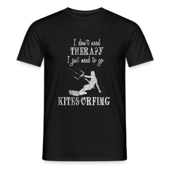 Thérapie de kitesurf - T-shirt homme - noir - Devant - AI Model Male 178 light (178cm)
