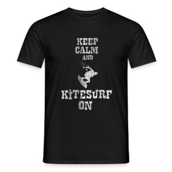 Kitesurfing relaxation - Men's T-Shirt - black - Front - AI Model Male 178 light (178cm)