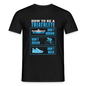 Triathlon - Men's T-Shirt - black - Front - AI Model Male 178 light (178cm)