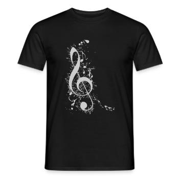 Music clef icon - Men's T-Shirt - black - Front - AI Model Male 178 light (178cm)