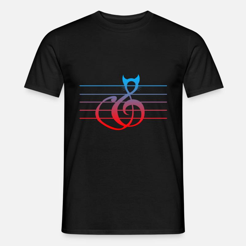 Clef cat gift idea - Men’s T-shirt - black