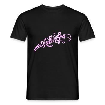 music - Men's T-Shirt - black - Front - AI Model Male 178 light (178cm)