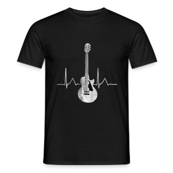 Musique guitare impulsion - T-shirt homme - noir - Devant - AI Model Male 178 light (178cm)