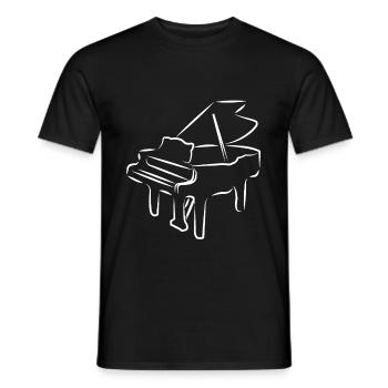 Klavier Instrument Oper - Männer T-Shirt - Schwarz - Vorne - AI Model Male 178 light (178cm)
