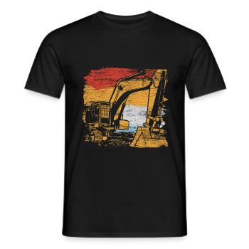 Bagger - Männer T-Shirt - Schwarz - Vorne - AI Model Male 178 light (178cm)