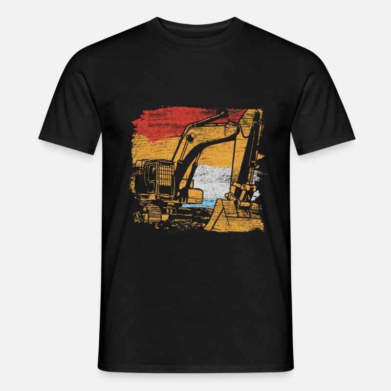 Bagger - Männer T-Shirt - Schwarz