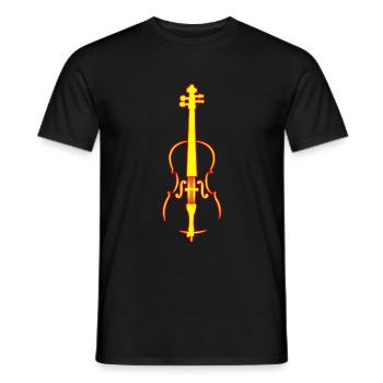 violoncelle - T-shirt homme - noir - Devant - AI Model Male 178 light (178cm)