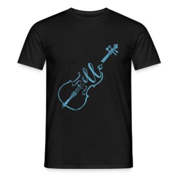 Cello composer - Men's T-Shirt - black - Front - AI Model Male 178 light (178cm)