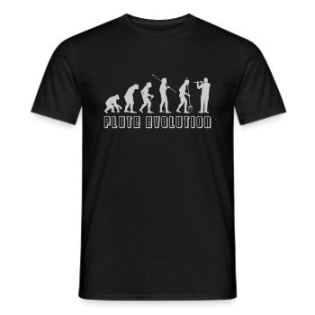 Evolution de la flûte - T-shirt homme - noir - Devant - AI Model Male 178 light (178cm)