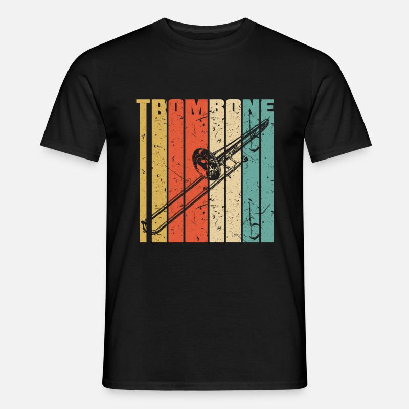 Posaune Trompete - Männer T-Shirt - Schwarz