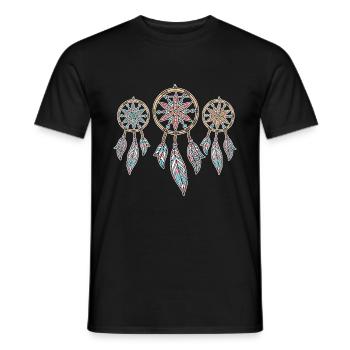 Traumfänger - Männer T-Shirt - Schwarz - Vorne - AI Model Male 178 light (178cm)