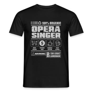 Sänger Oper - Männer T-Shirt - Schwarz - Vorne - AI Model Male 178 light (178cm)