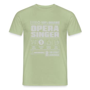 Sänger Oper - Männer T-Shirt - Sage - Vorne - AI Model Male 178 light (178cm)